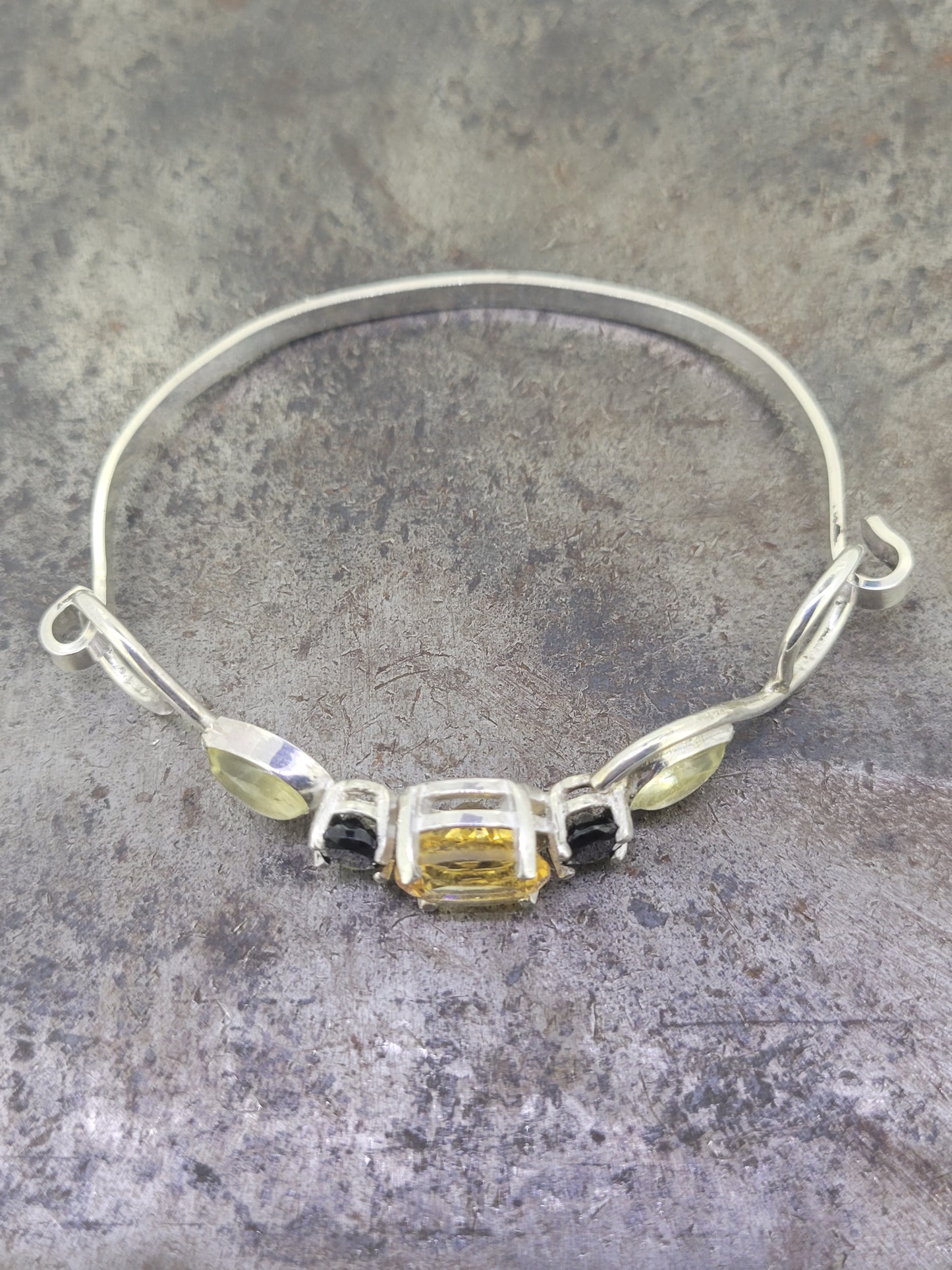 Handmade Citrine and Green Tourmaline Bracelet