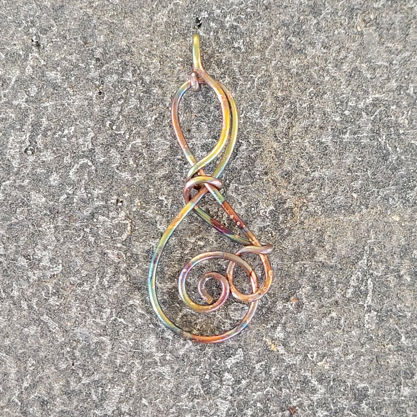 Handmade Flame Painted Necklace