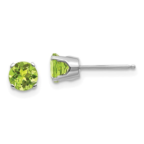 14k Peridot Studs 5mm