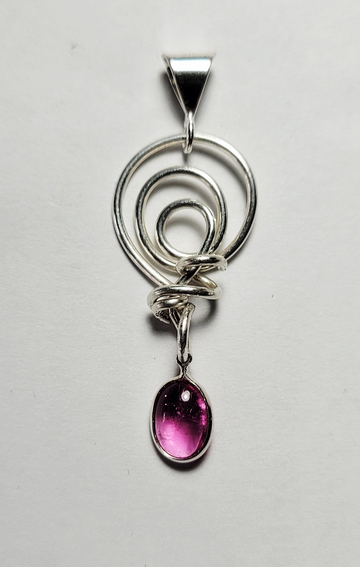 Handmade Sterling Pink Tourmaline Necklace