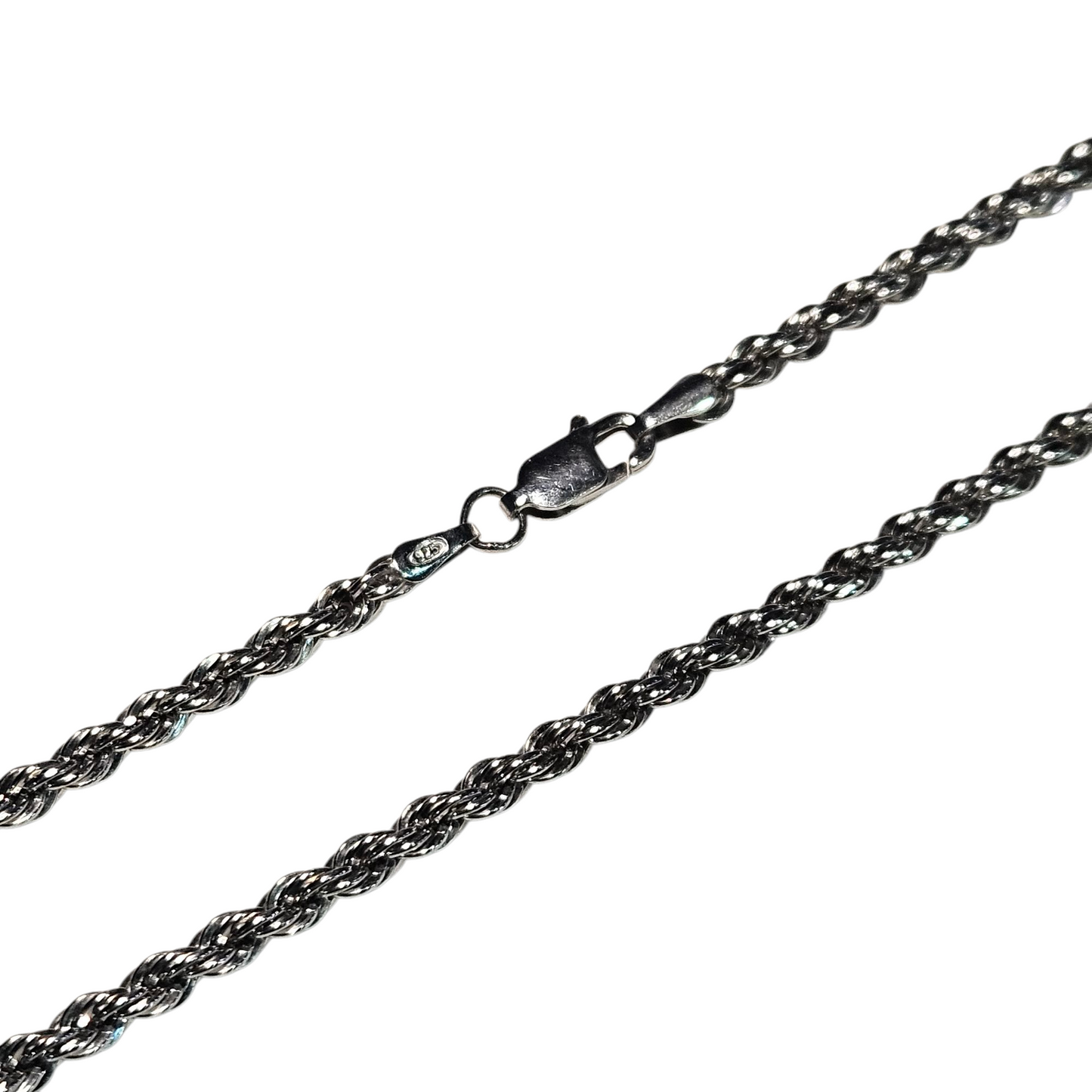 3mm Sterling Silver Rope Chain 18"