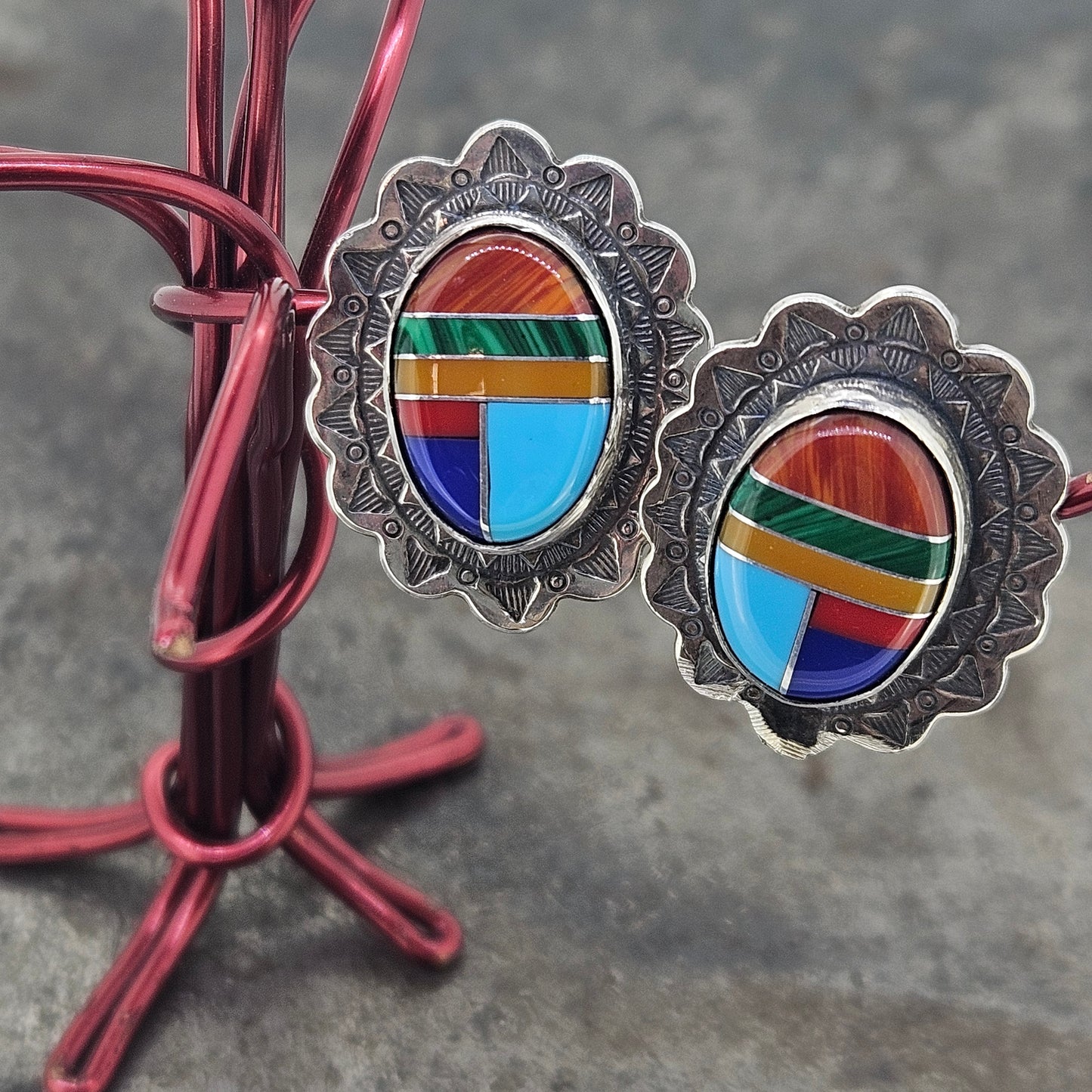 Sterling Silver Navajo Earrings
