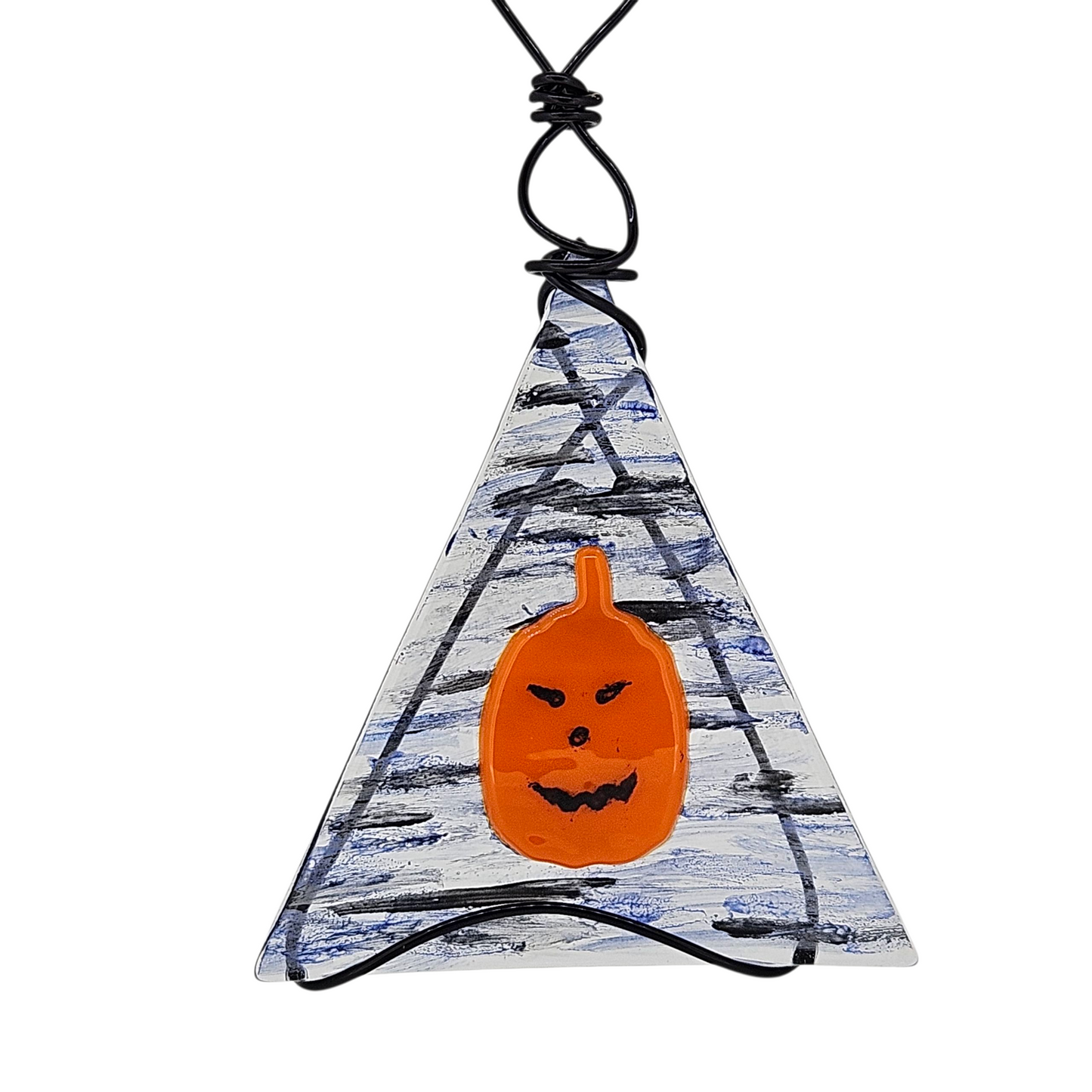 Fused Glass Pumpkin Suncatcher