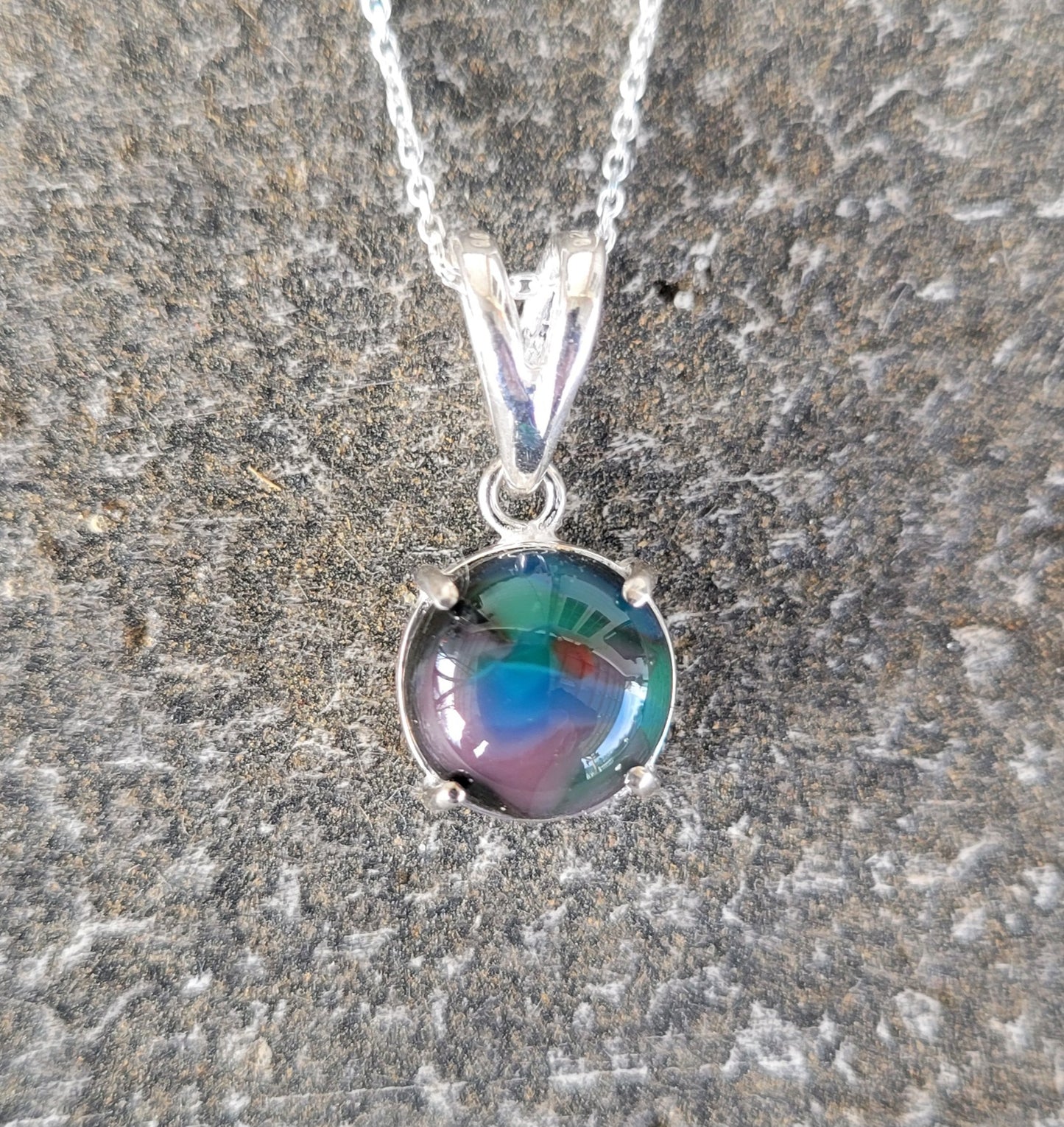 Fused Glass Green Pendant