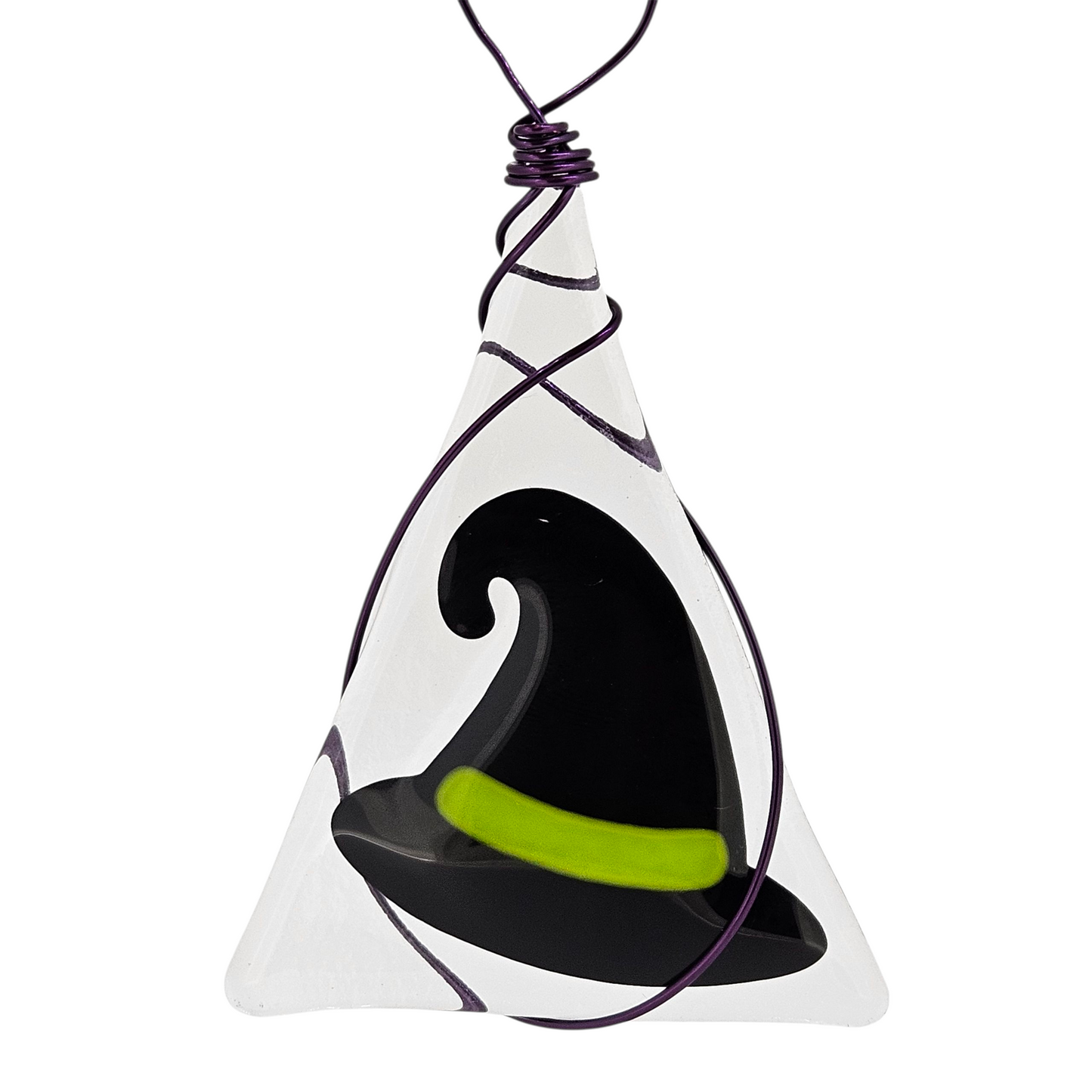 Handmade Fused Glass Witches Hat
