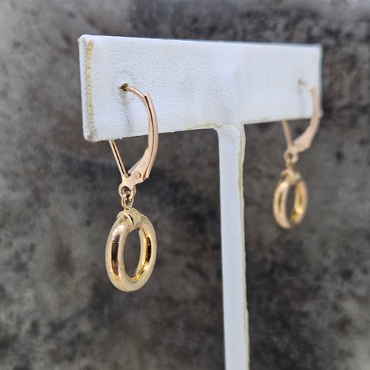 Rose Gold Circle Earrings