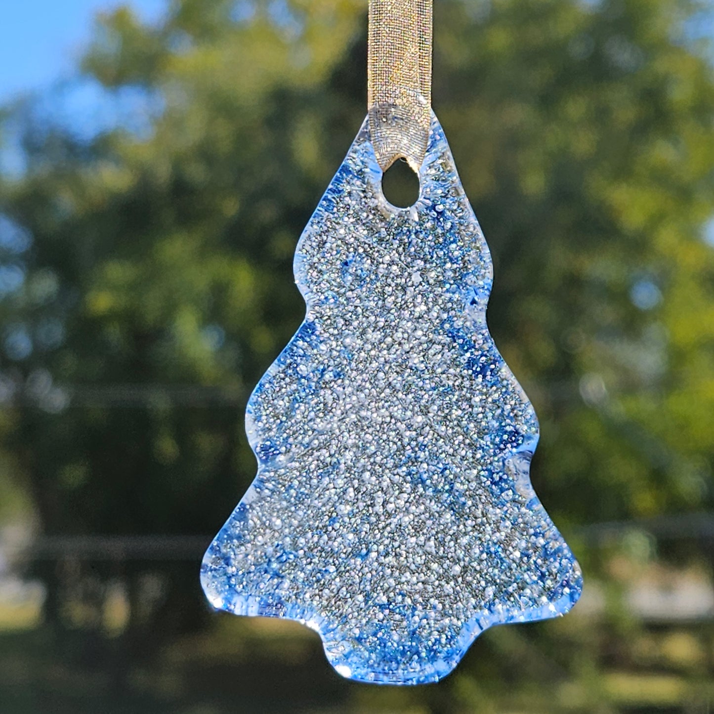 Small Christmas Tree Ornaments with Ribbon