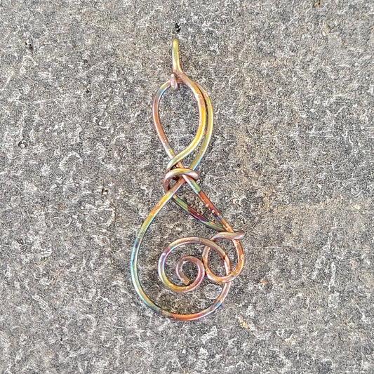 Handmade Flame Painted Necklace