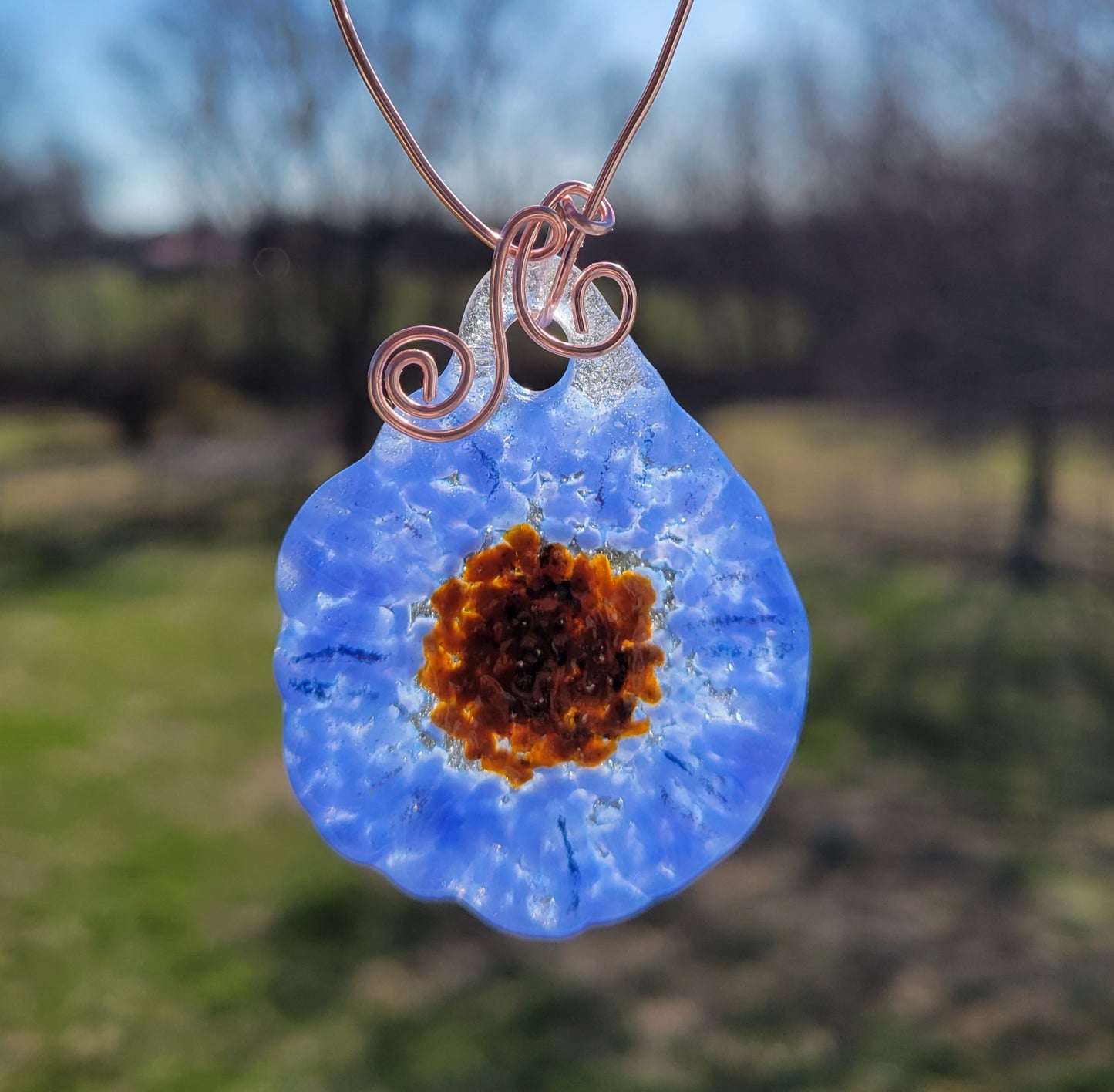 Fused Glass Sunflower Suncatcher