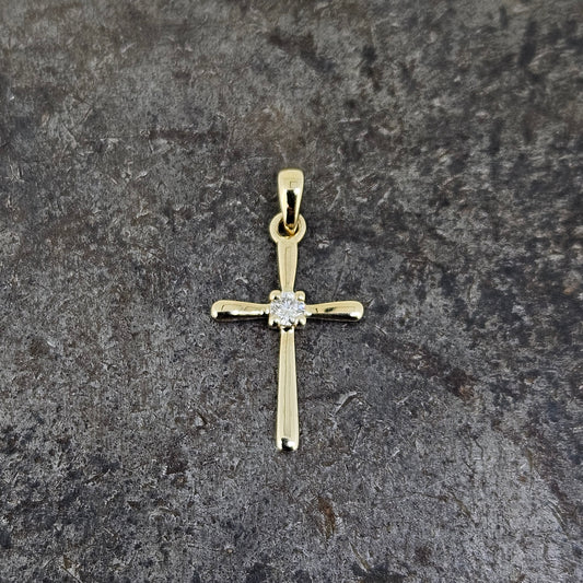 14k Diamond Cross Pendant "Pendant Only"