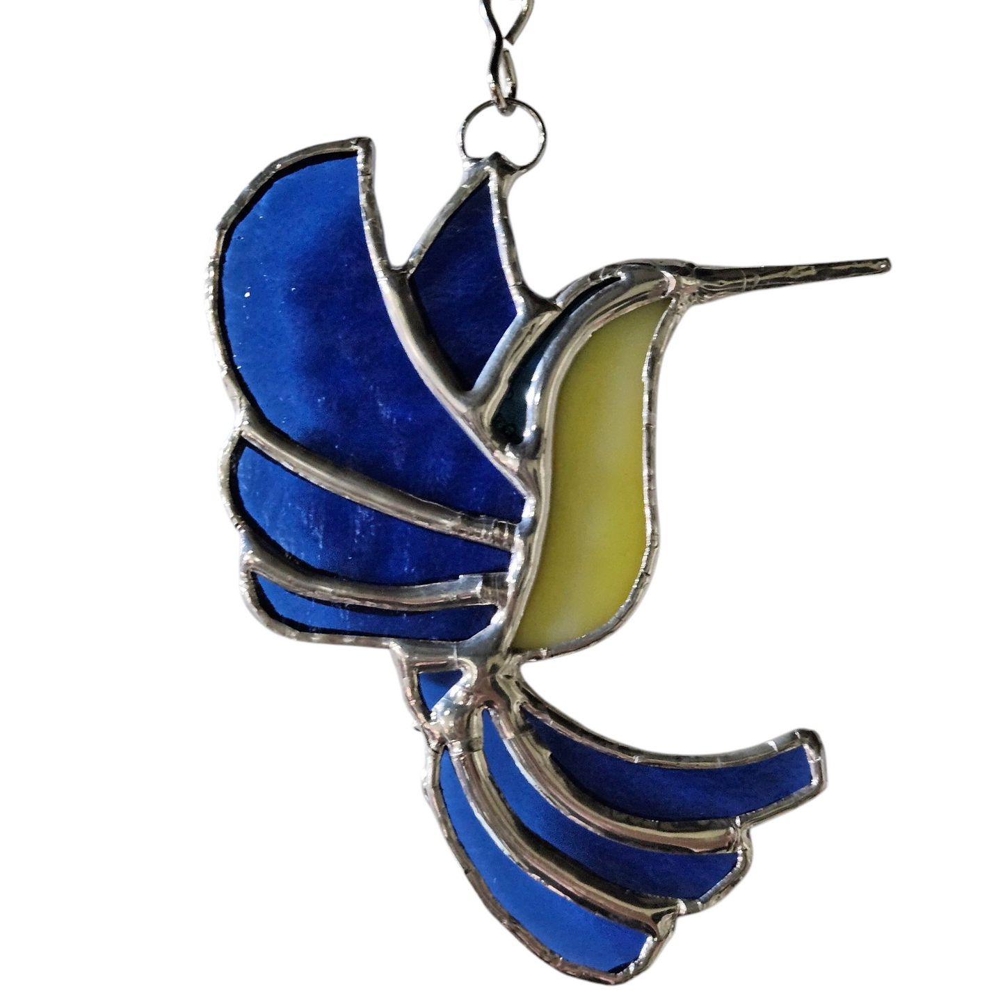 Handmade Hummingbird Stained Glass Suncatcher