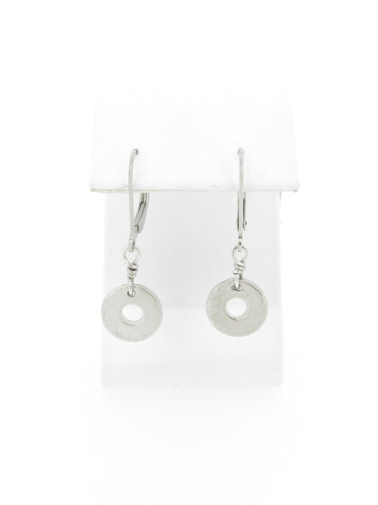 Plain Millstone Dangle Earrings