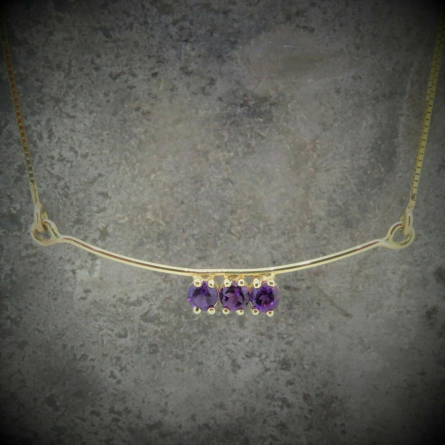 Amethyst Bar Necklace