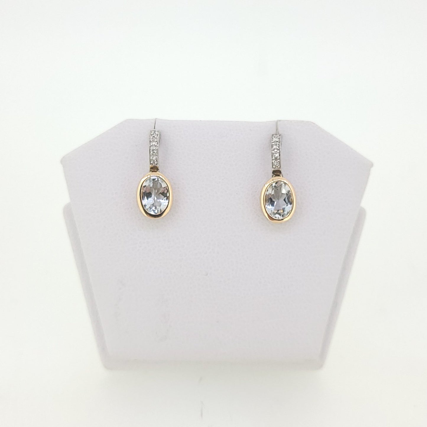 Aqua and Diamomd Earrings