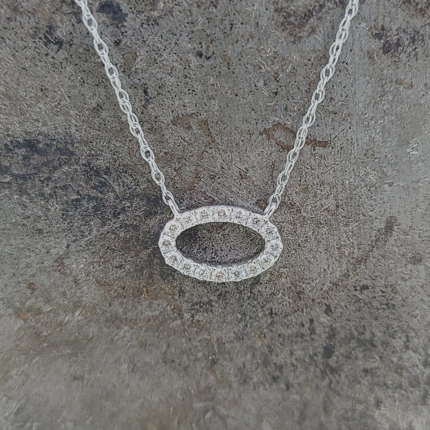 Oval Diamond Necklace
