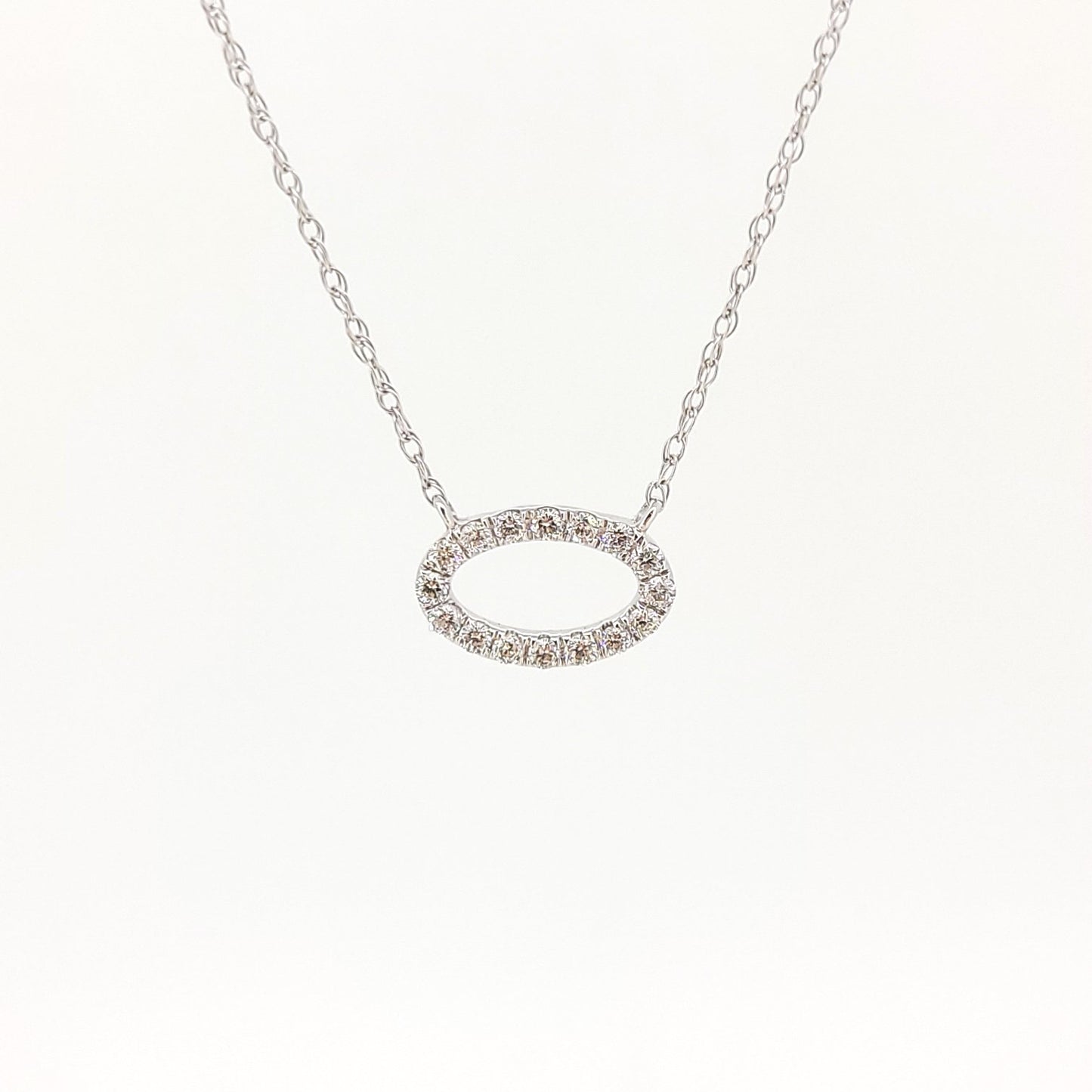 Oval Diamond Necklace