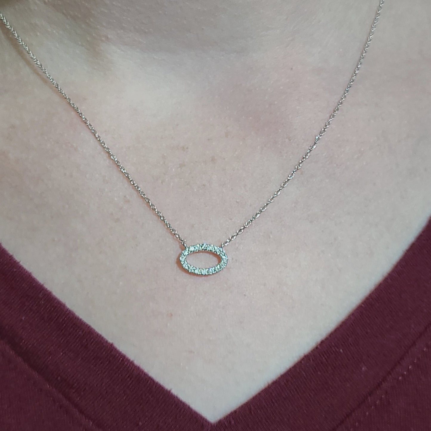 Oval Diamond Necklace