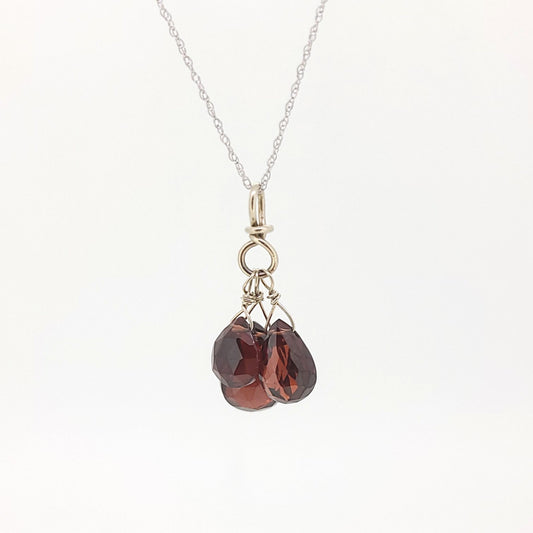 Three Garnet Necklace