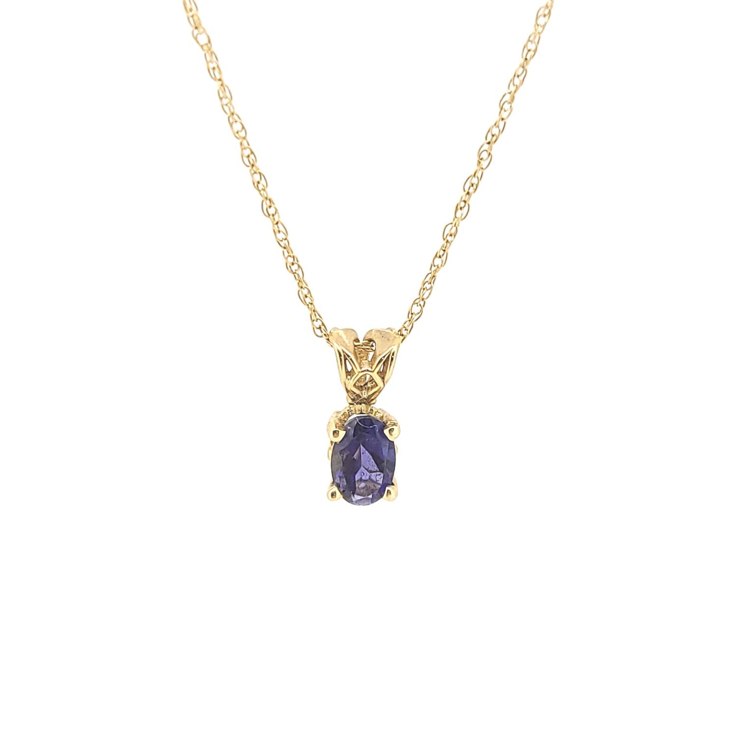 Oval Iolite Necklace