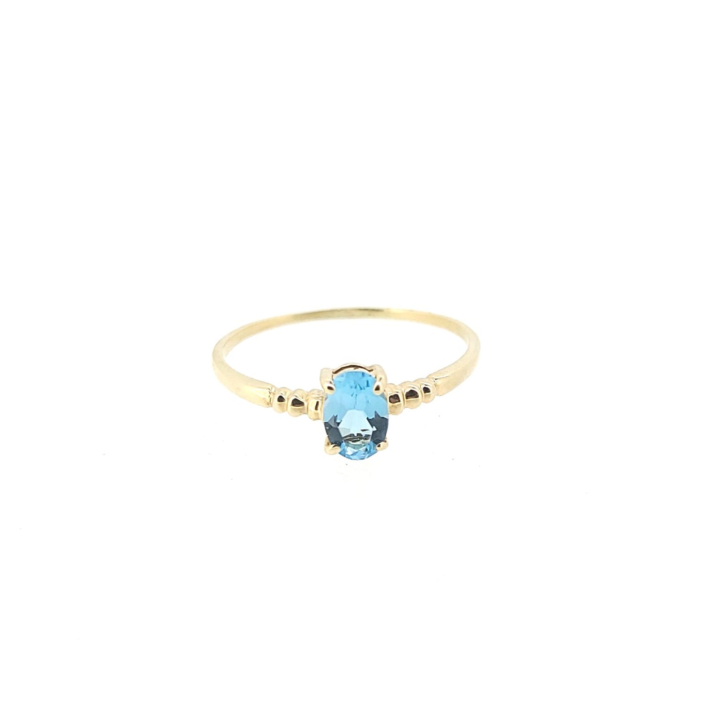 Oval Blue Topaz Ring