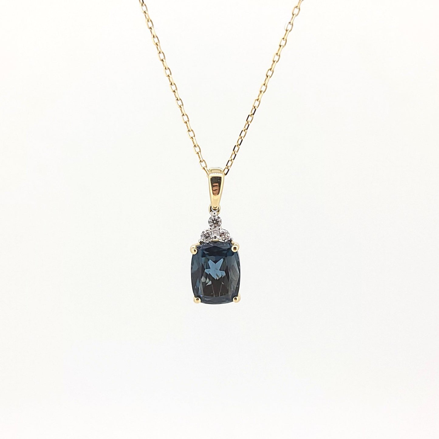 London Blue Topaz and Diamond Necklace