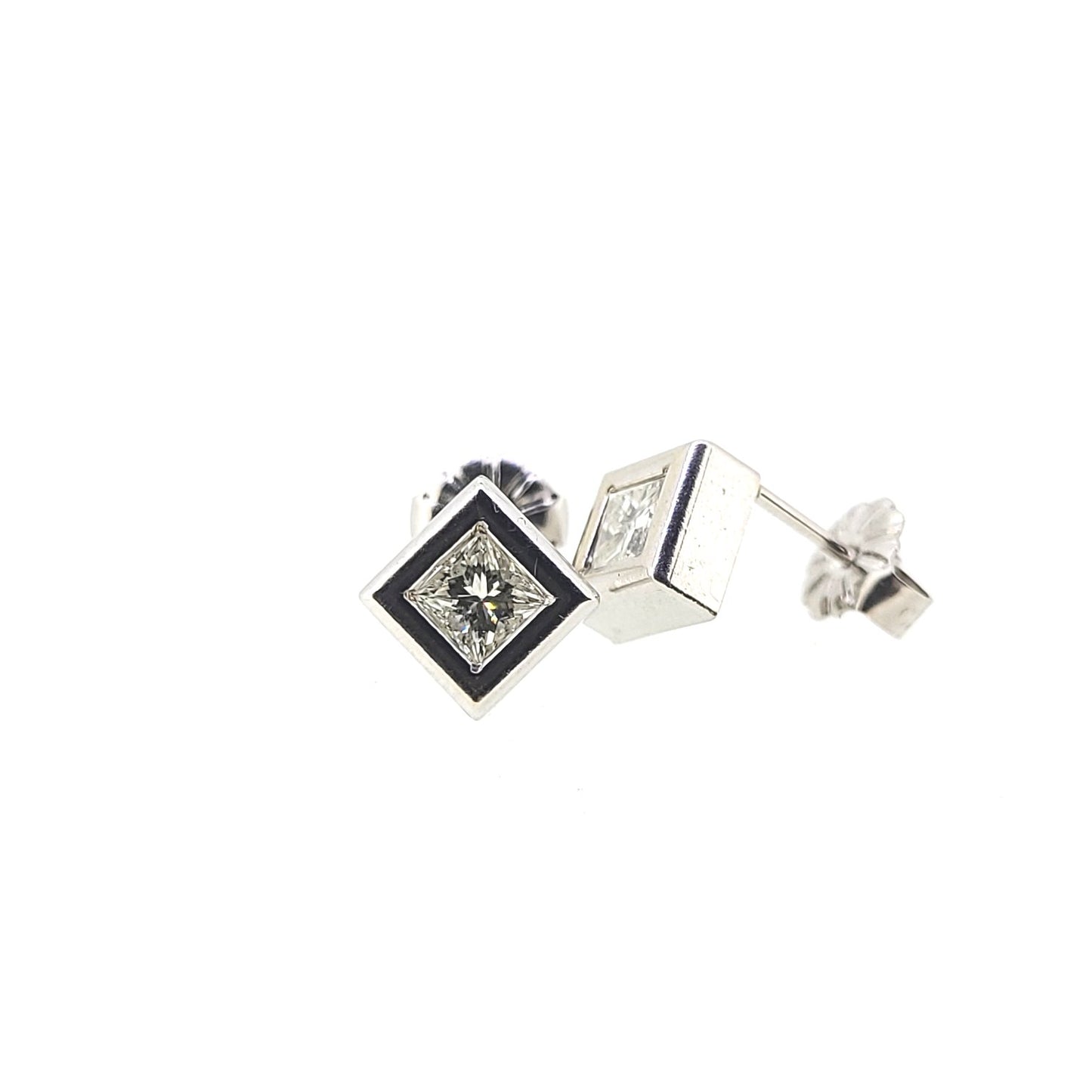 Princess Cut Diamond Studs