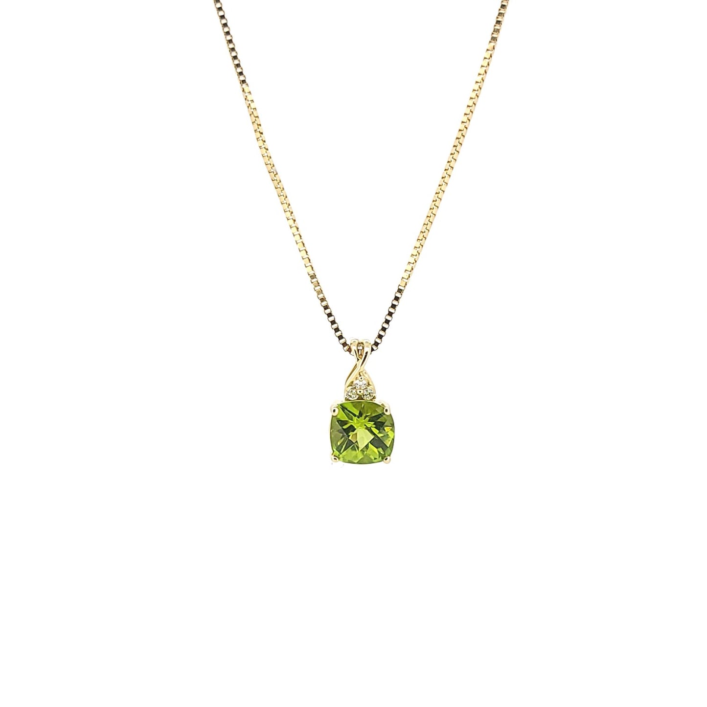 Peridot and Diamond Pendant