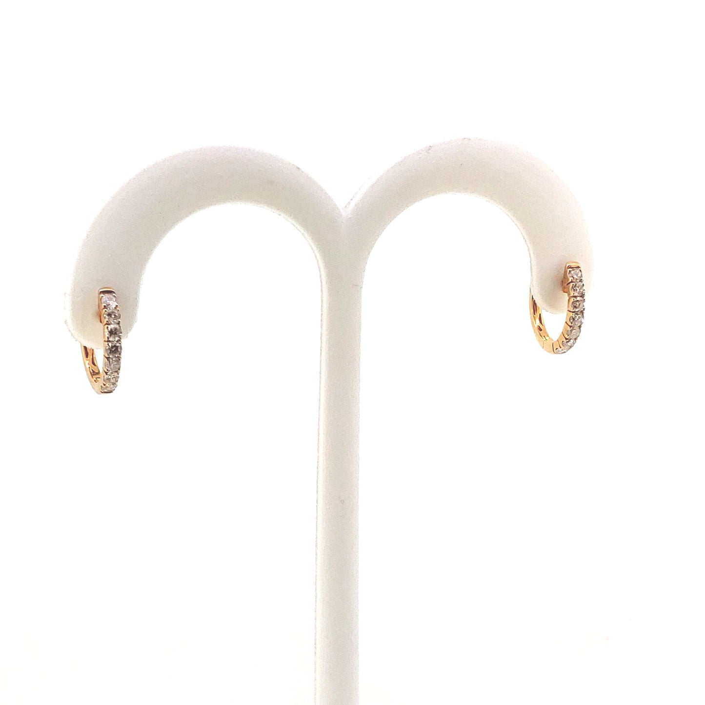 0.59ct Rose Gold Diamond Hoops