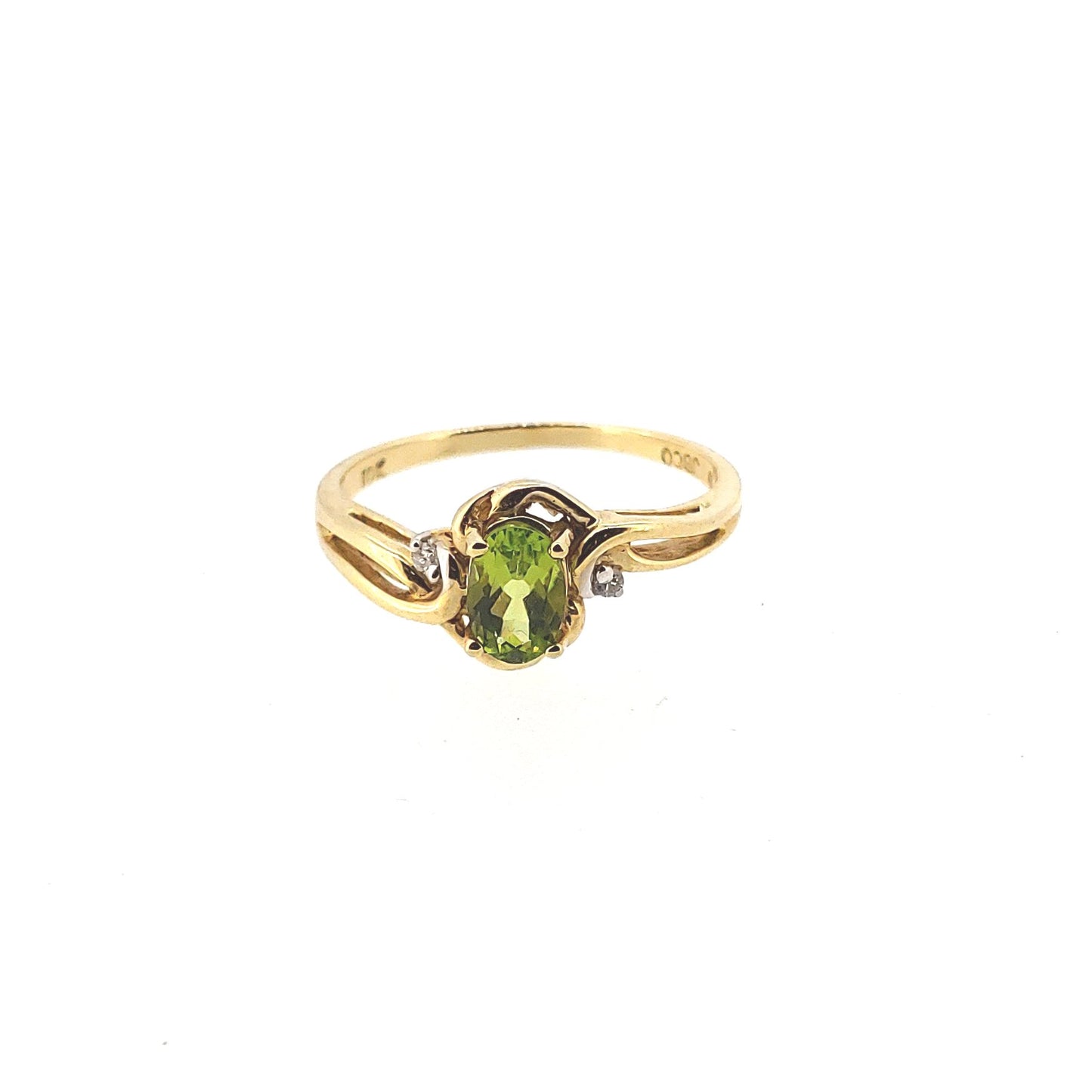 3 Stone Peridot Ring