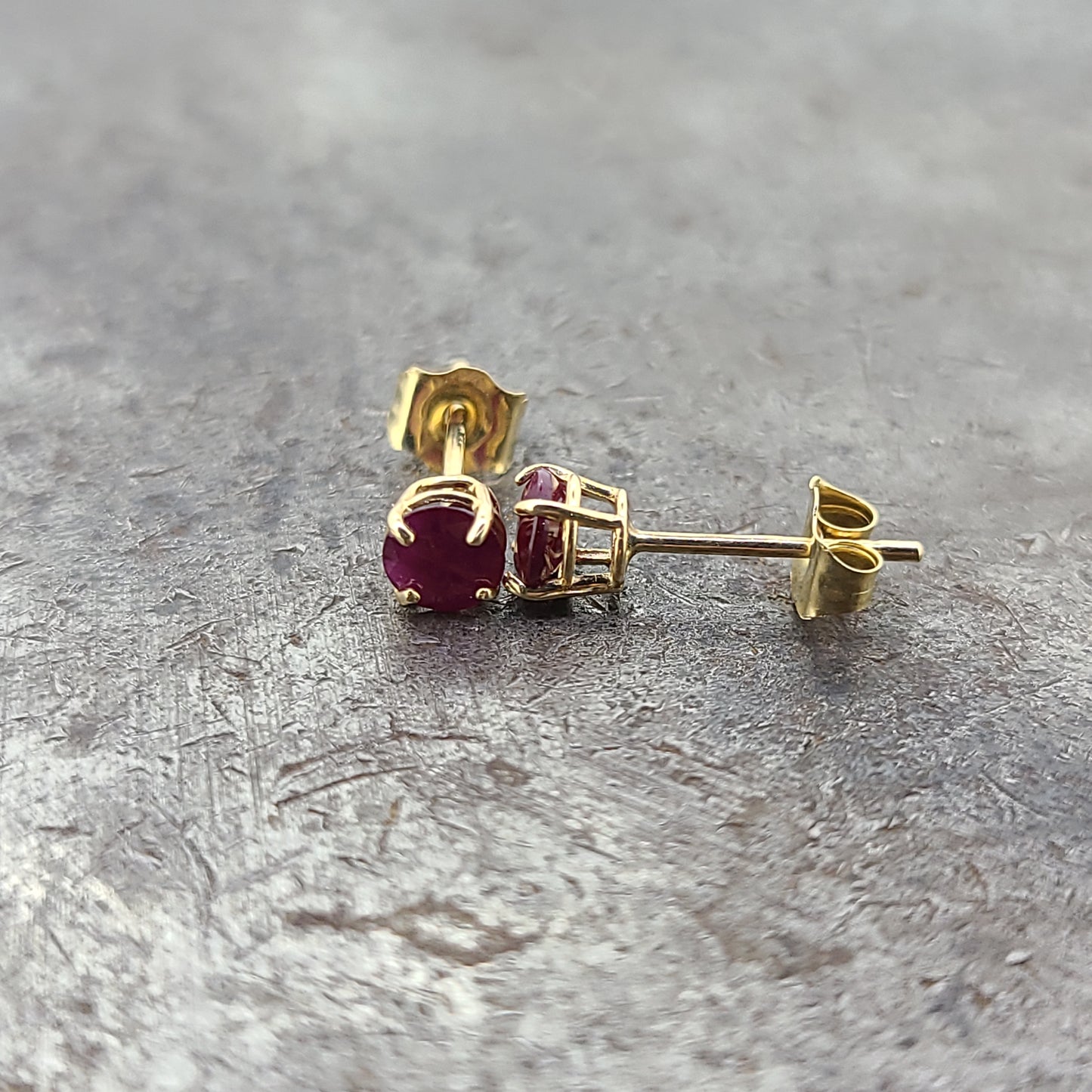 4mm Ruby Stud Earrings