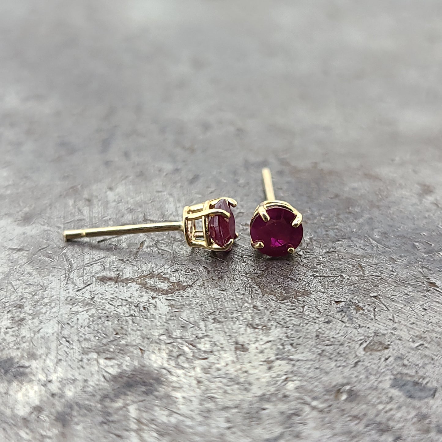 4mm Ruby Stud Earrings