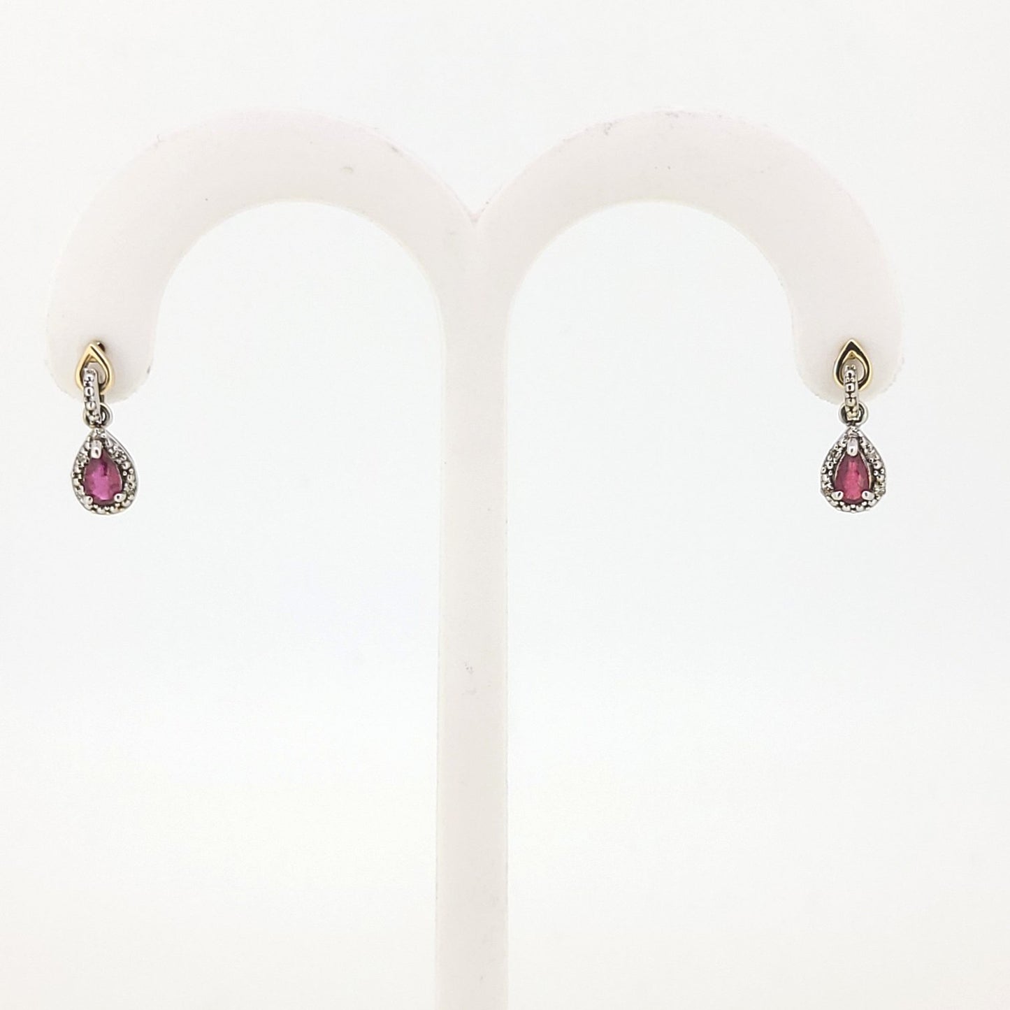 Ruby and Diamond Stud Earring