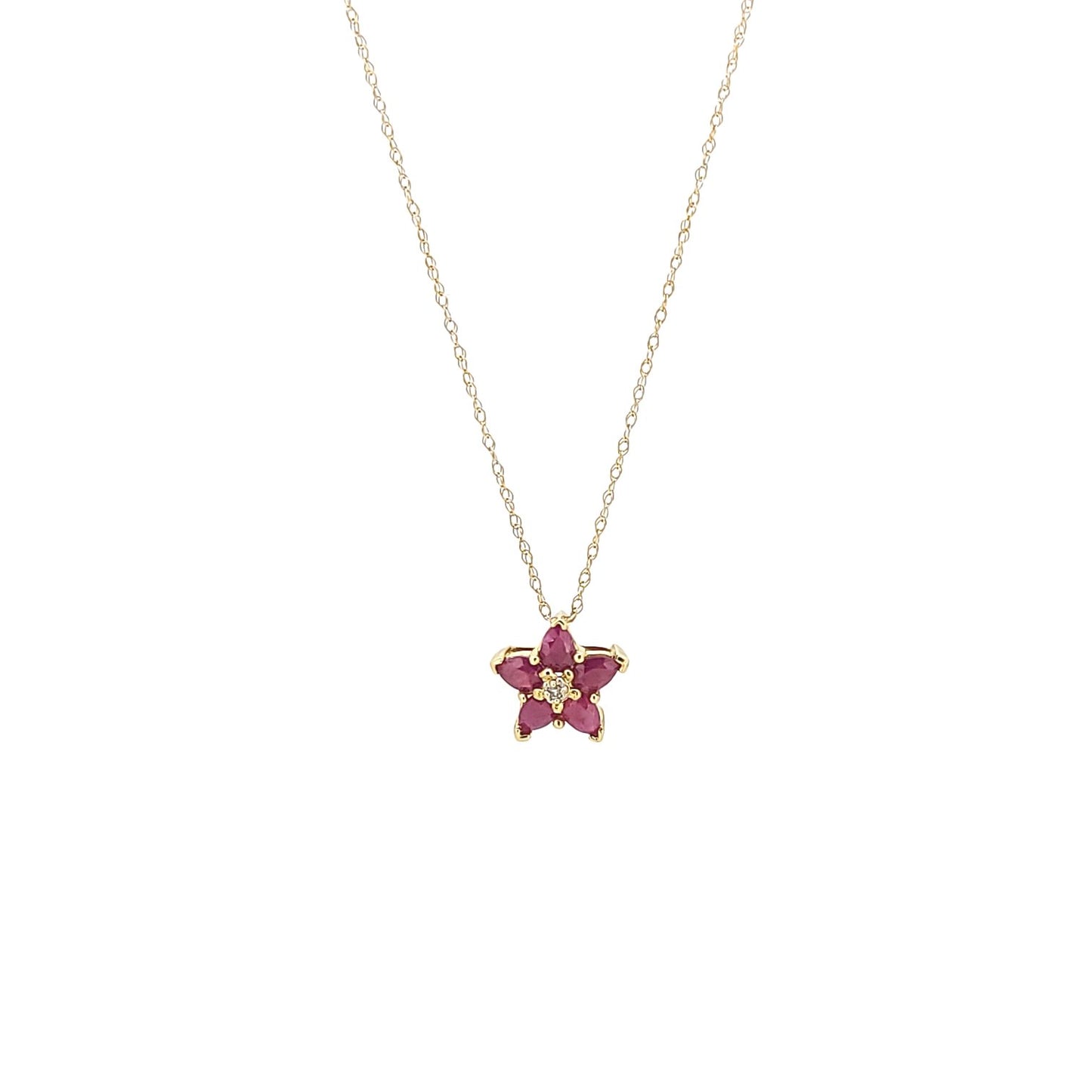 Flower Style Rubby Pendant