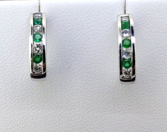 Emerald and Diamond Earrings