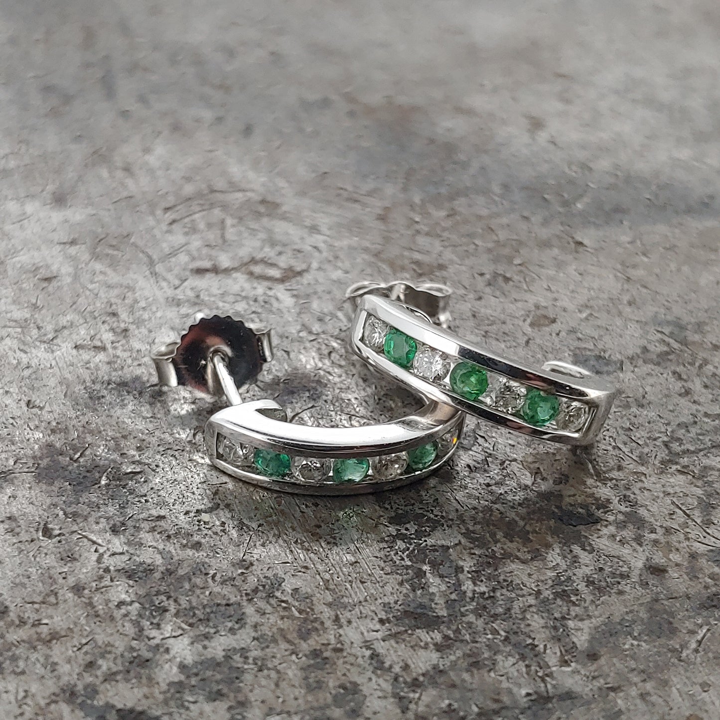 Emerald and Diamond Earrings