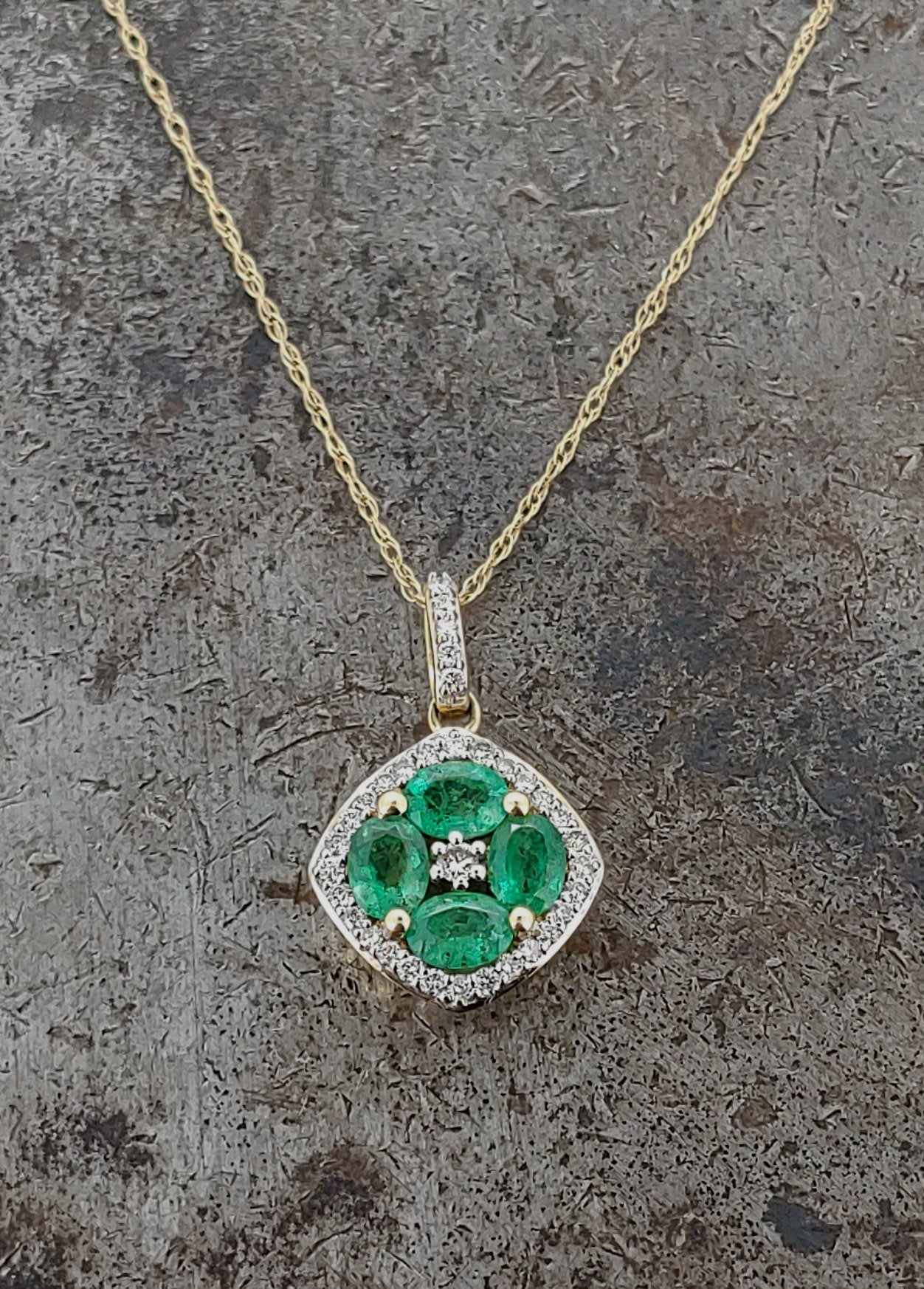 Emerald and Diamond Necklace