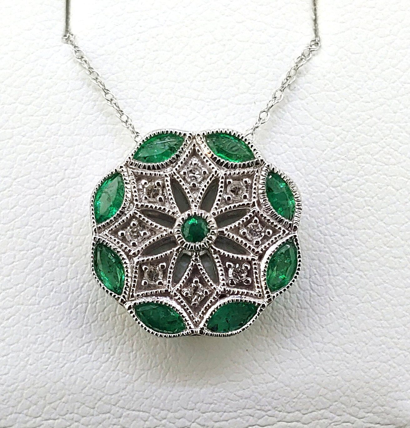 Emerald and Diamond Necklace