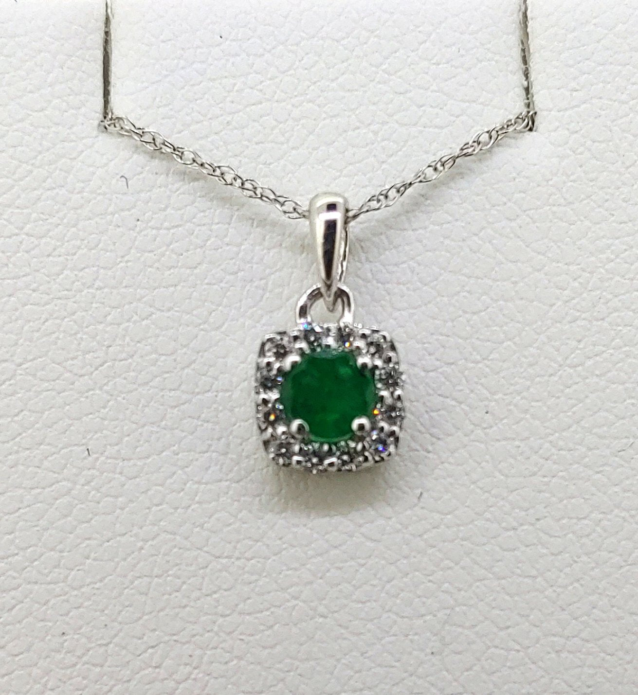 Emerald and Diamond Pendant