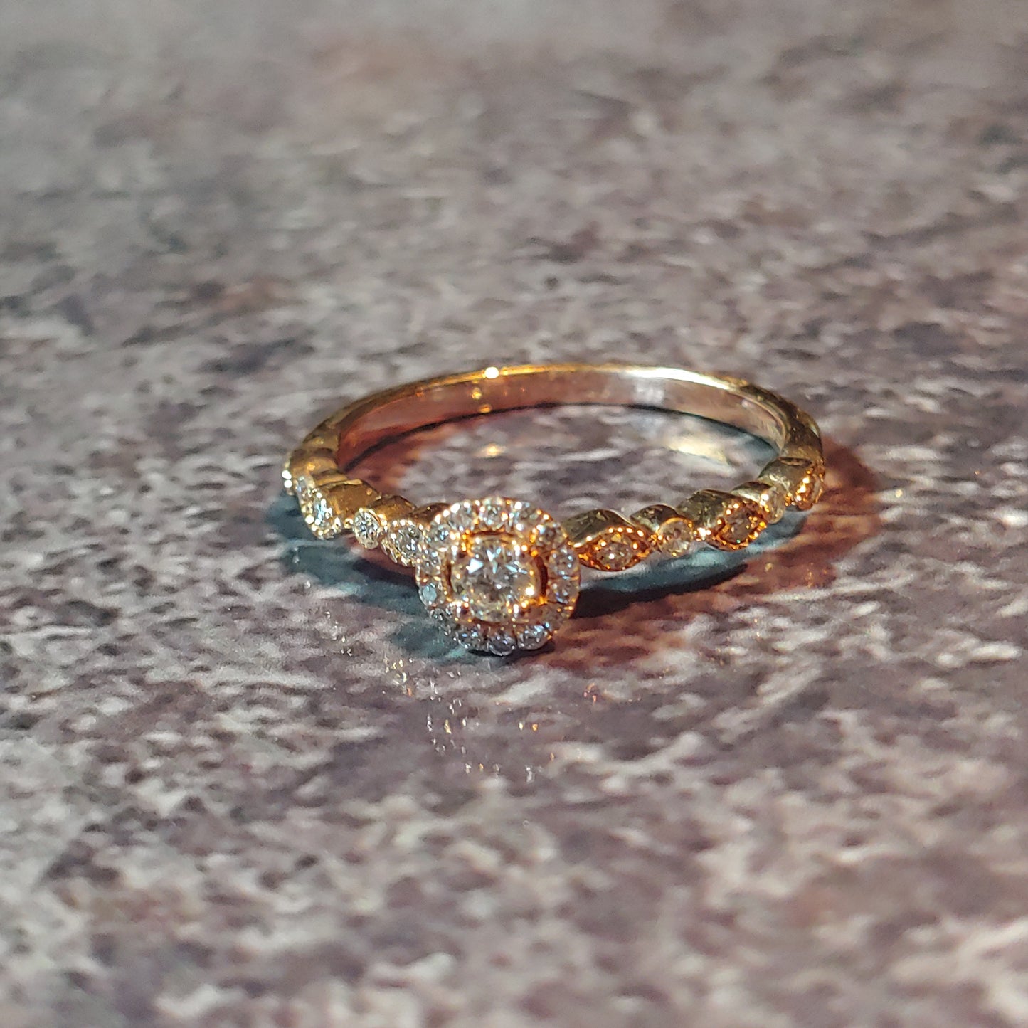 14k Rose Gold Diamond Ring