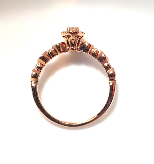 14k Rose Gold Diamond Ring
