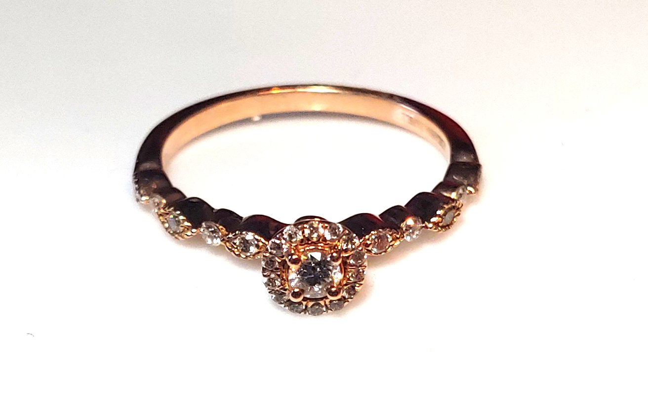 14k Rose Gold Diamond Ring