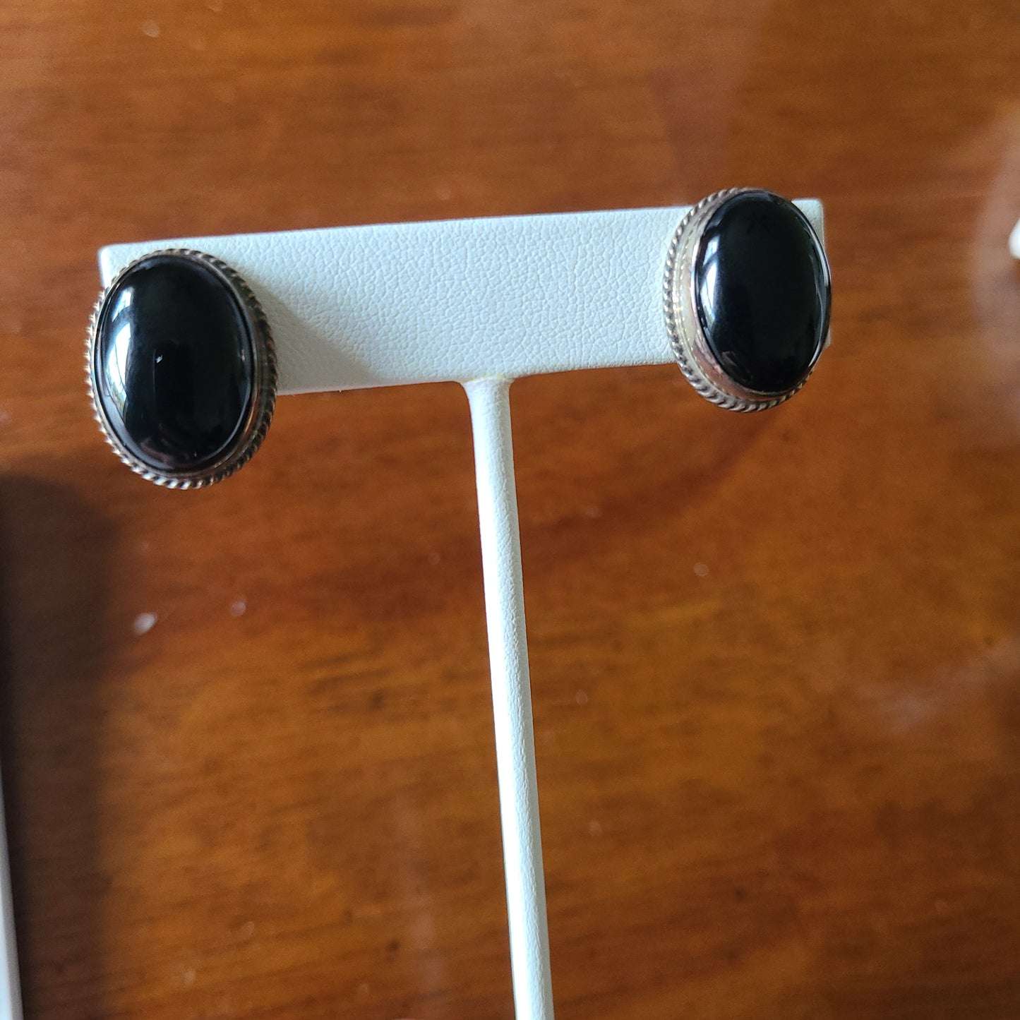 Black Onyx Clip On Earring