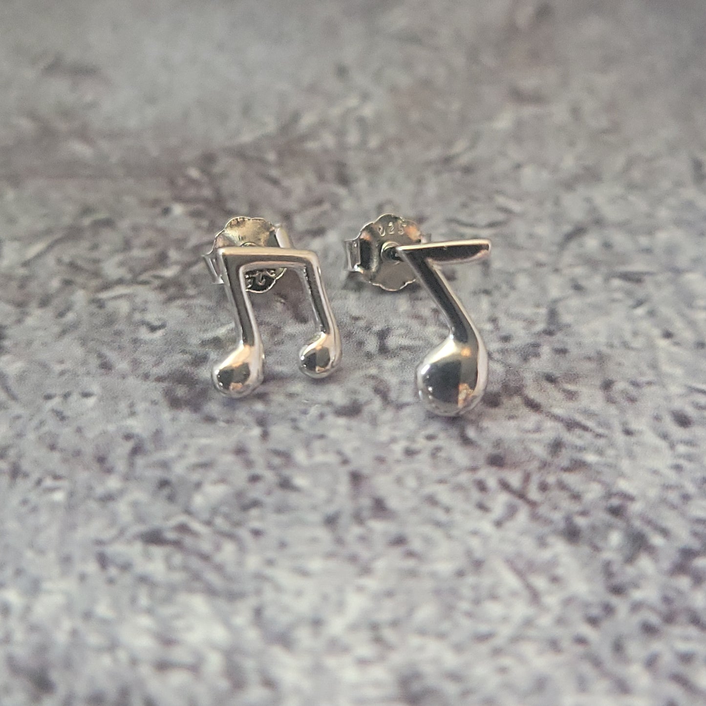 Sterling Music Note Earrings