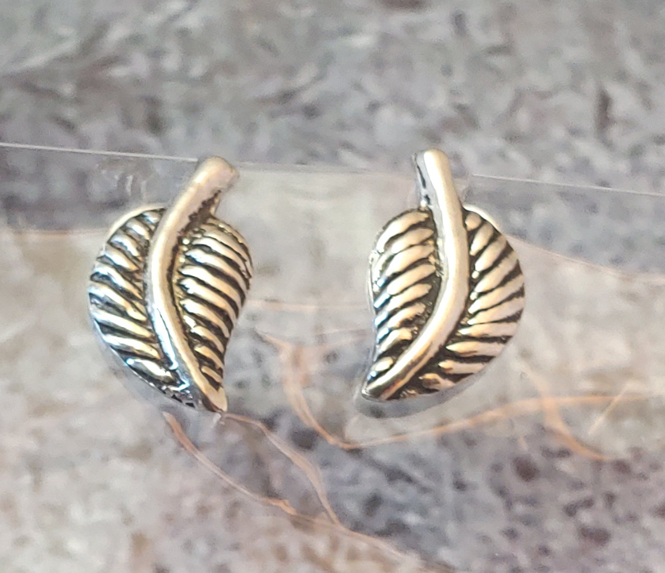 Silver Leaf Stud Earrings