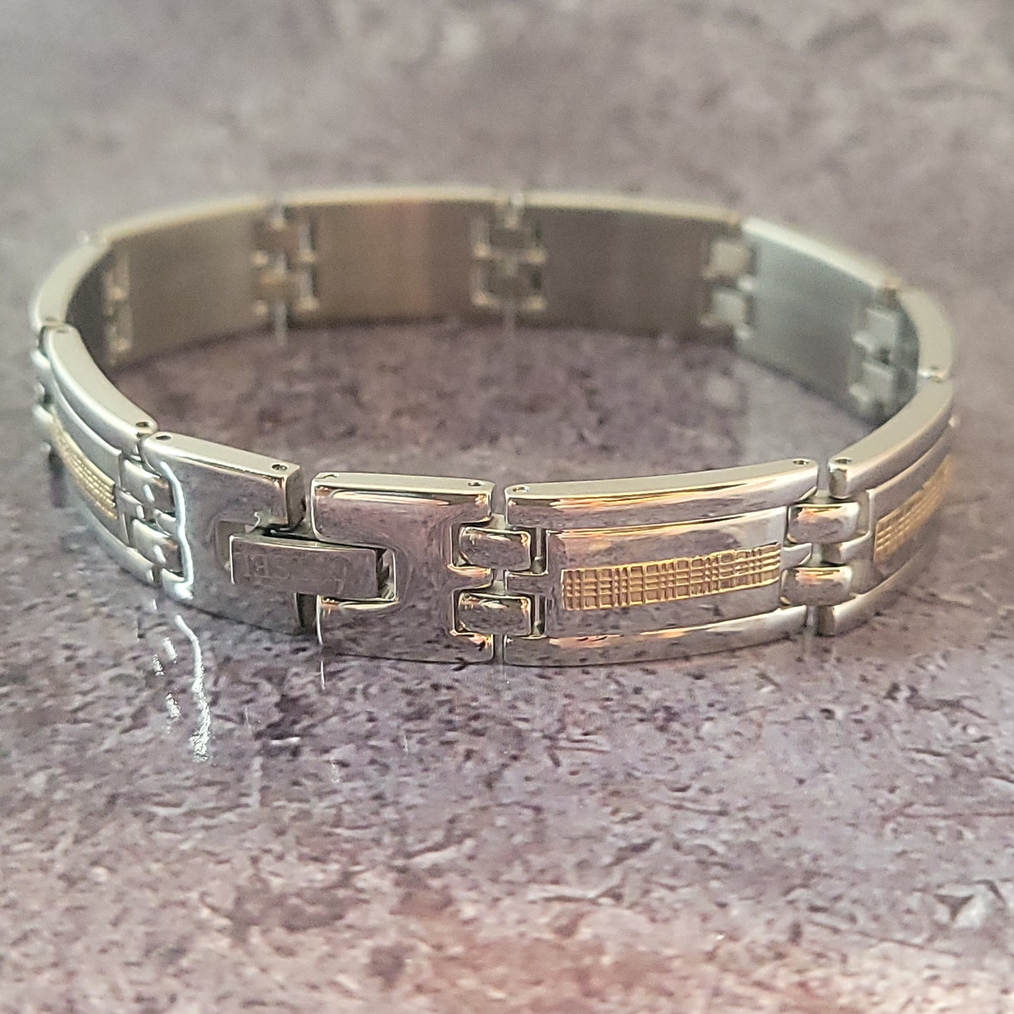 Stainless Steel 14k Mens Bracelet