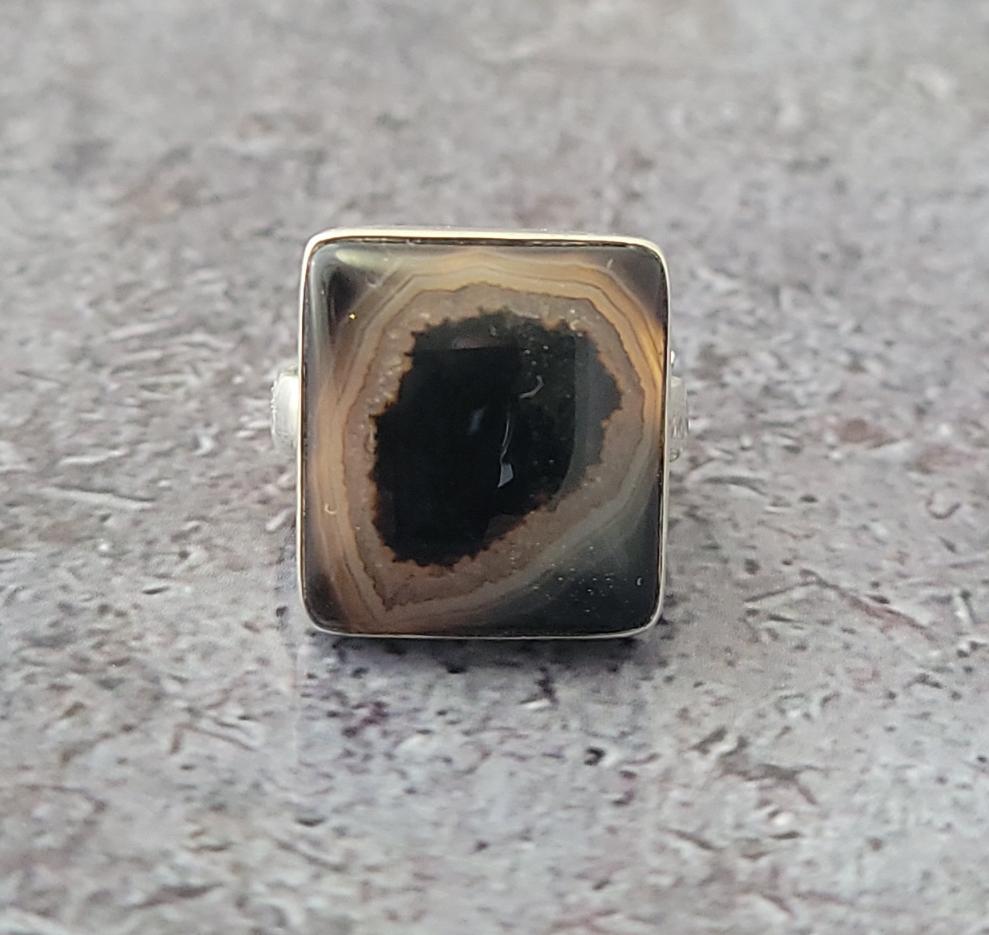 Silver Black Onyx Ring