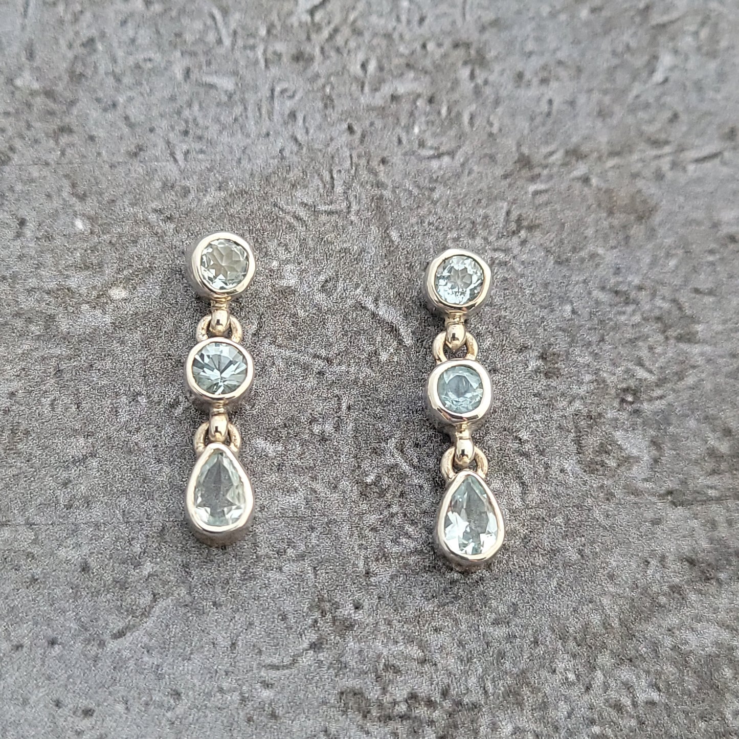 Silver Blue Topaz Earrings