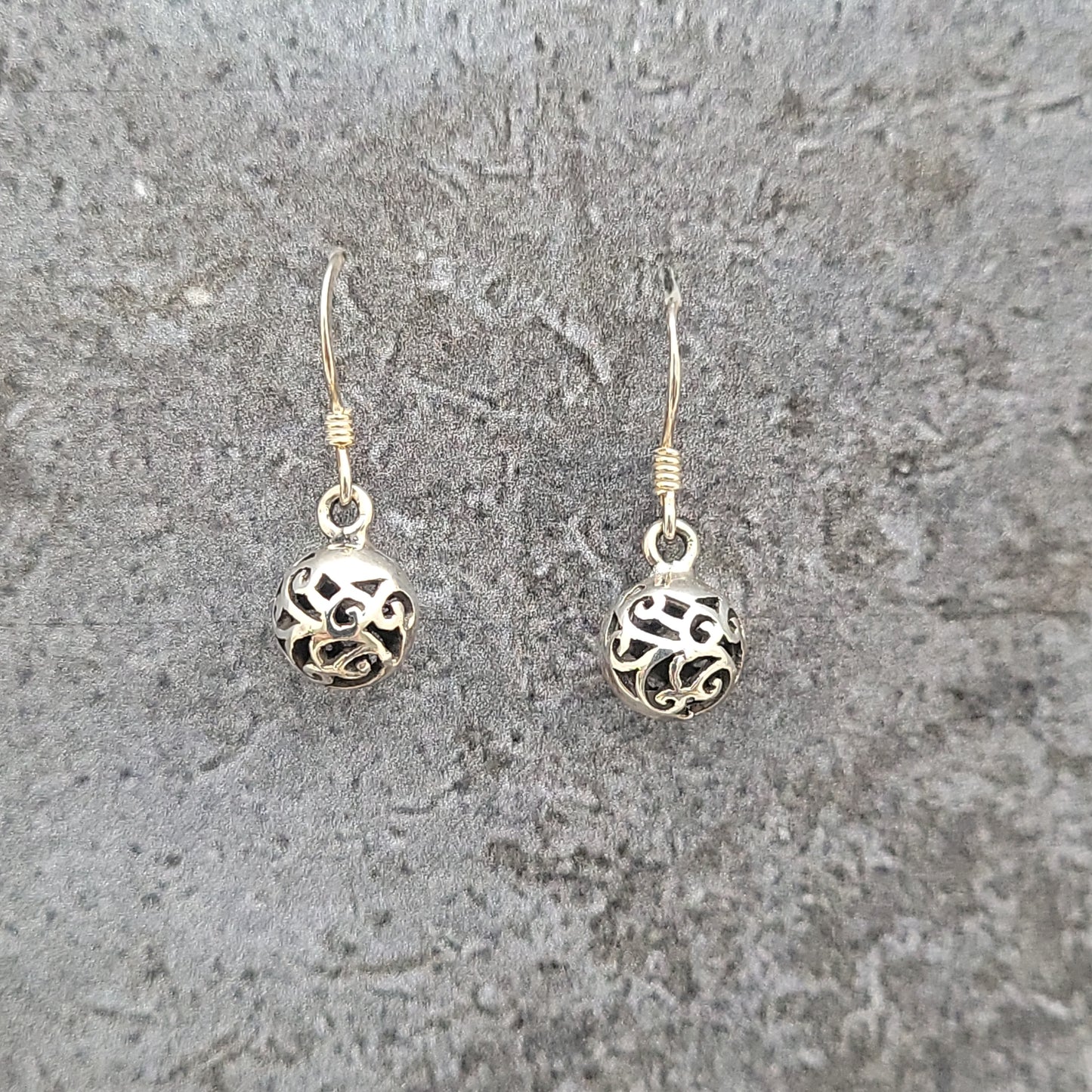 Silver Ball Earrings