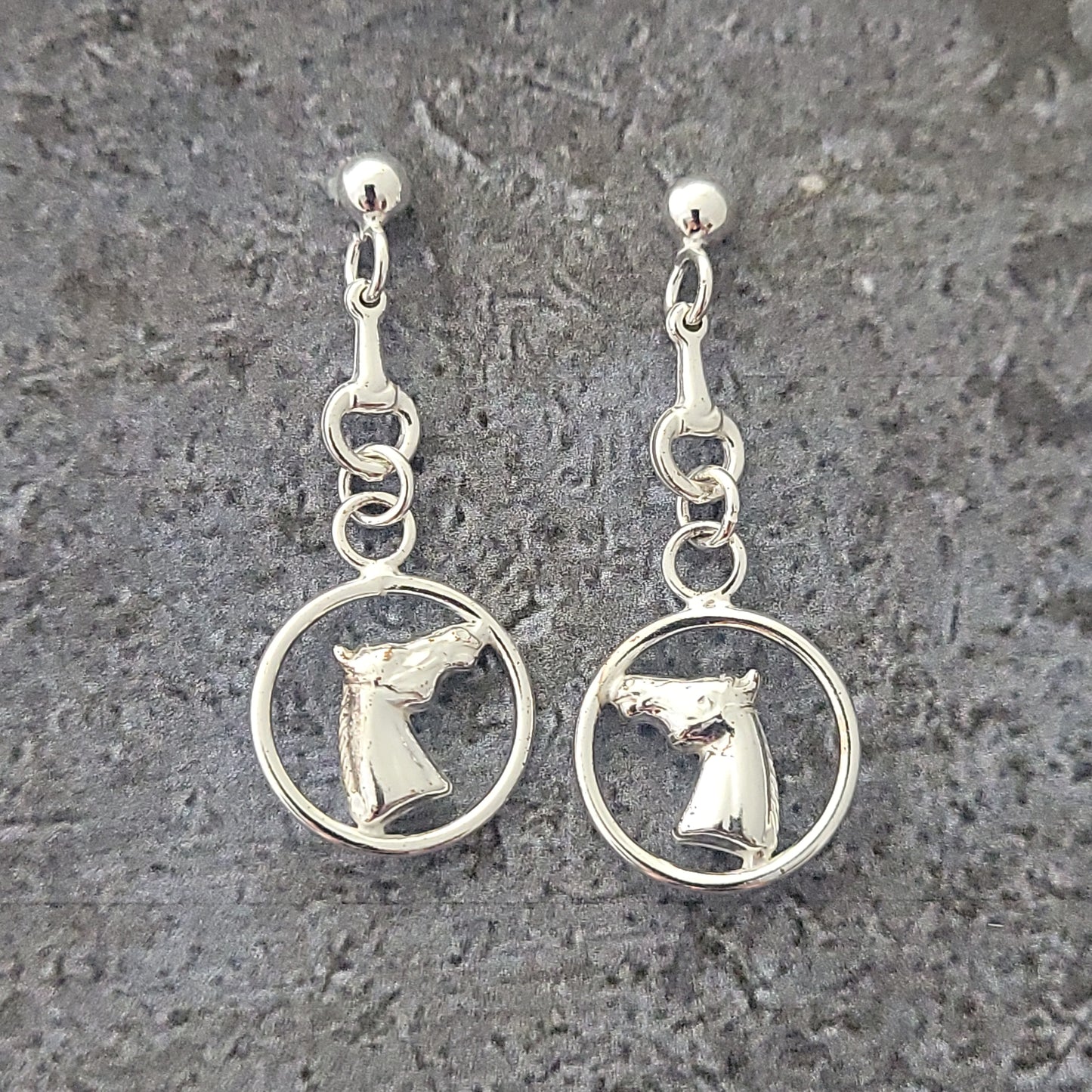 Sterling Horse Earrings