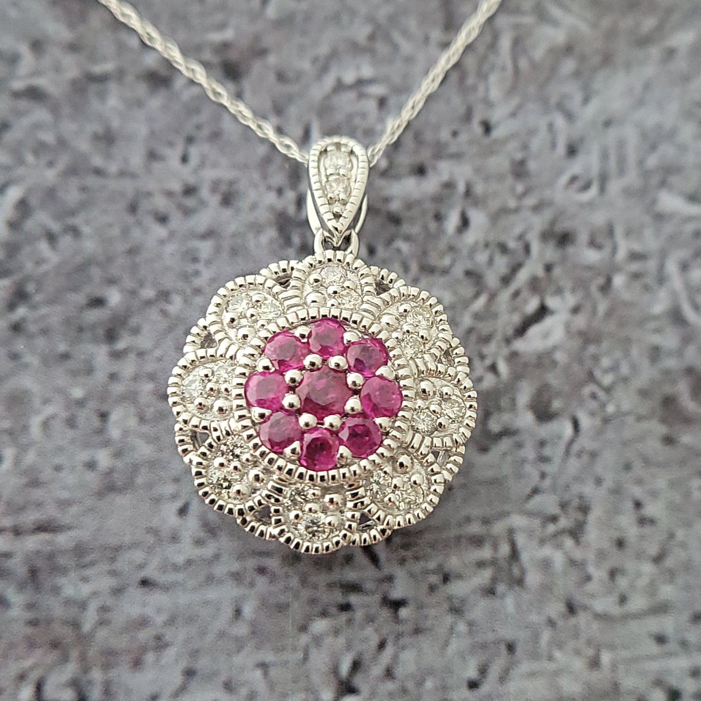 Ruby and Diamond Necklace